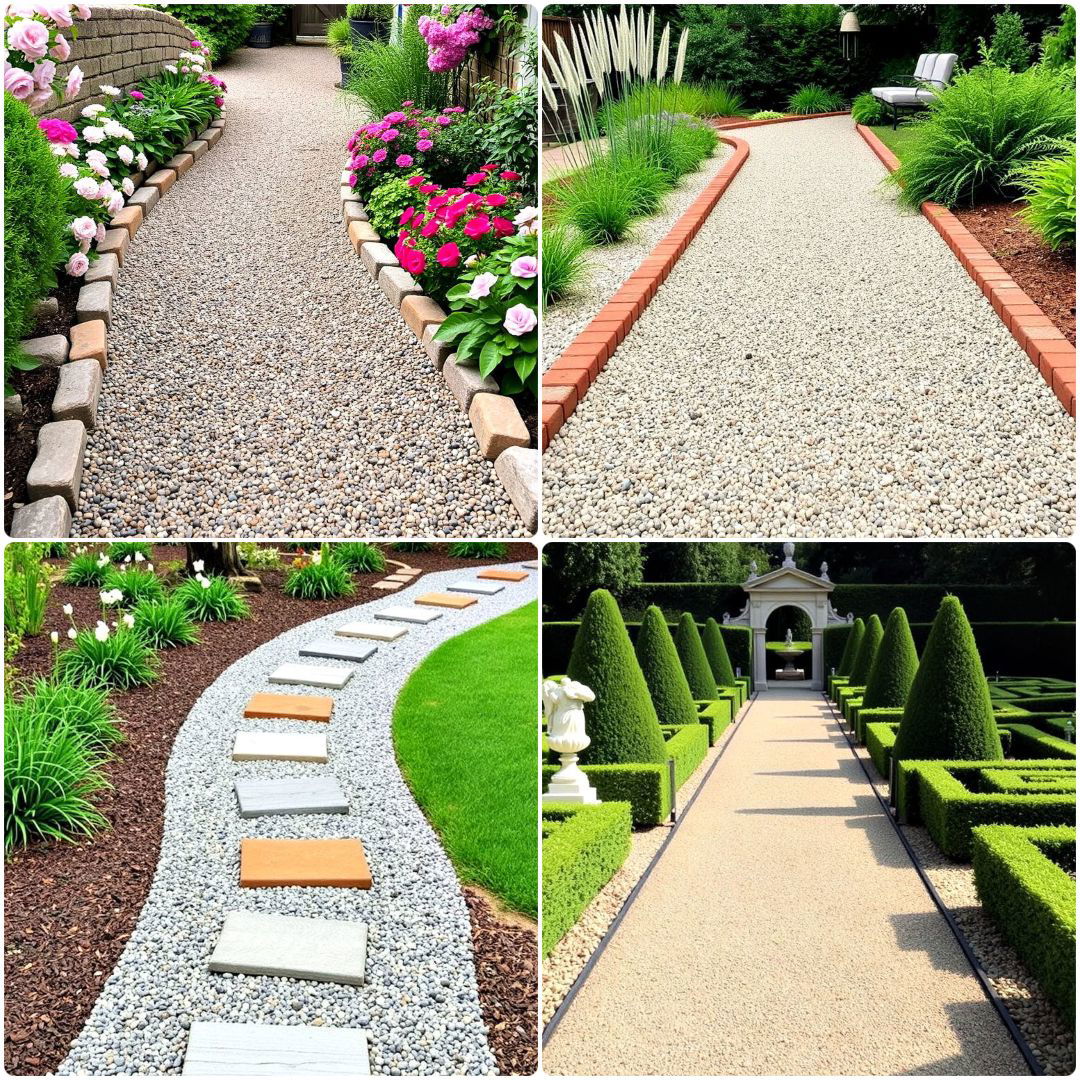 pea gravel walkway ideas