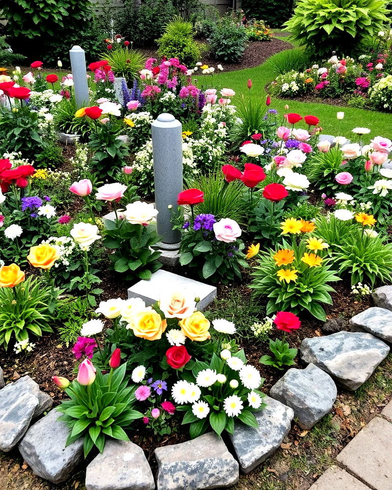 perennial flower bed - 30 Memorial Garden Ideas
