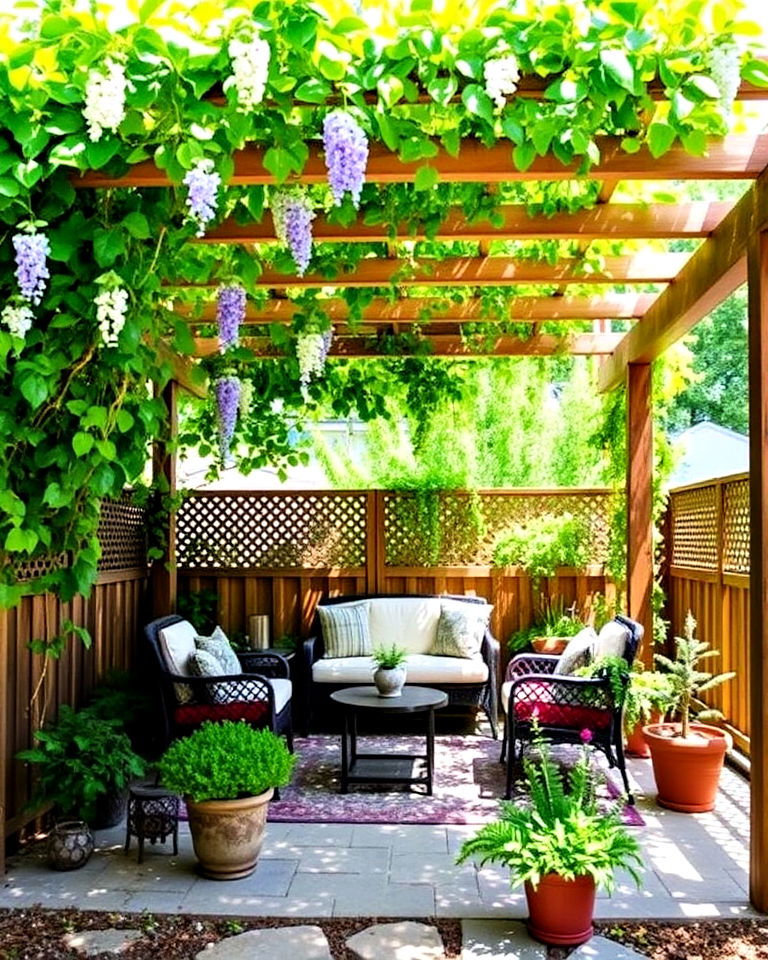 pergola covered garden retreat - 15 Enclosed Garden Ideas