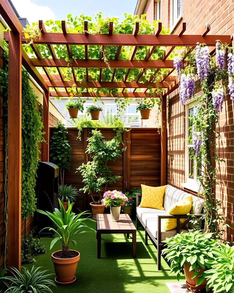pergola for shaded retreats - 15 Narrow Garden Ideas