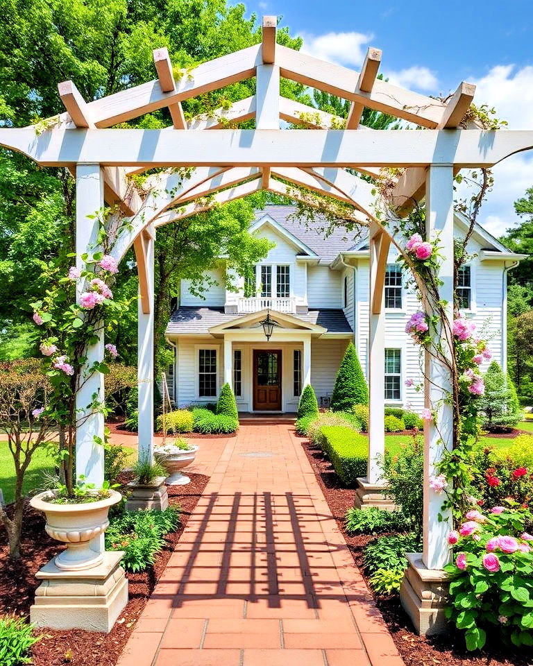 pergolas and arbors in a large front yard - 15 Large Front Yard Landscaping Ideas