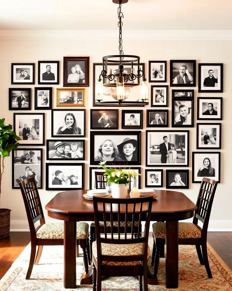 personal photo gallery dining room - 15 Dining Room Gallery Wall Ideas