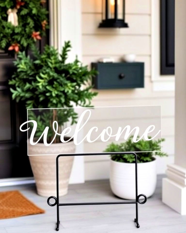 personalized family name sign to porch - 25 Welcome Sign Ideas for Front Porch