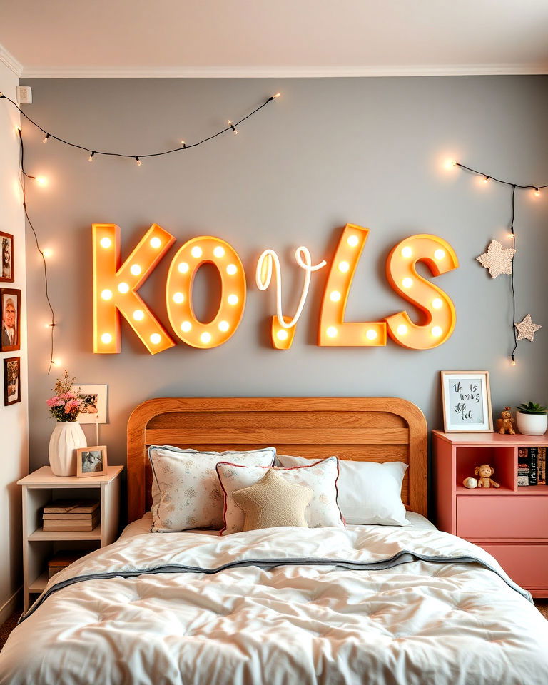 personalized name wall for a kids room - 25 Kids Room Accent Wall