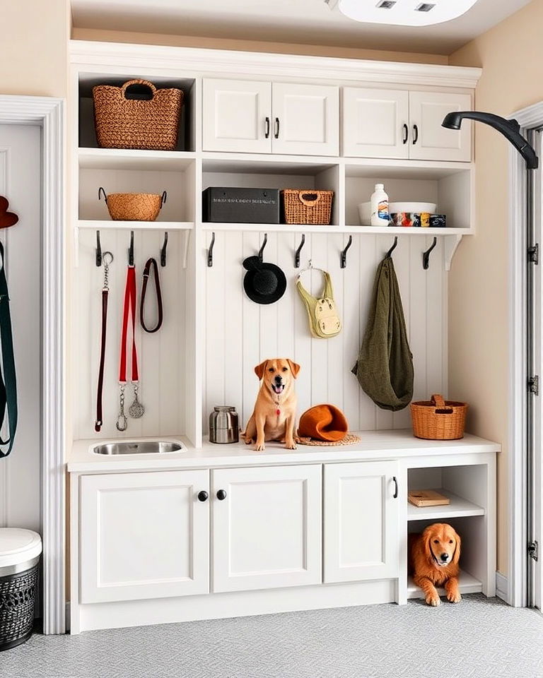 pet friendly features garage mudroom - 20 Garage Mudroom Ideas