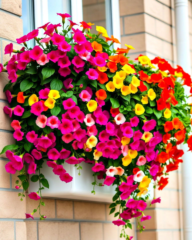 petunias cascade beautifully from balcony planters - 20 Best Balcony Plants