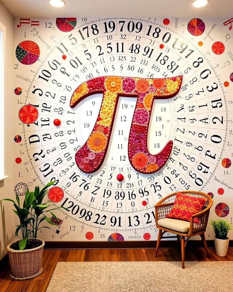 piecing together pi math mural - 15 Math Mural Ideas