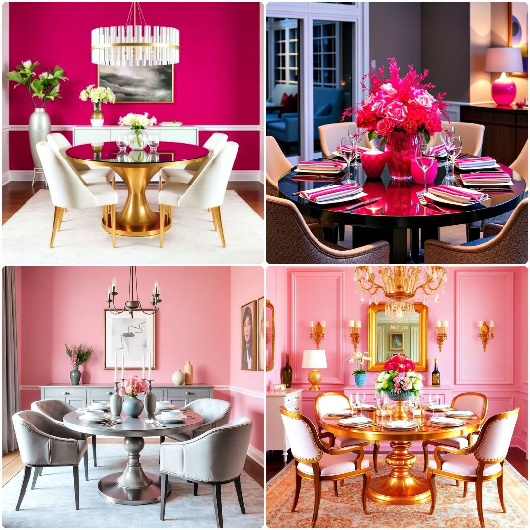pink dining room ideas