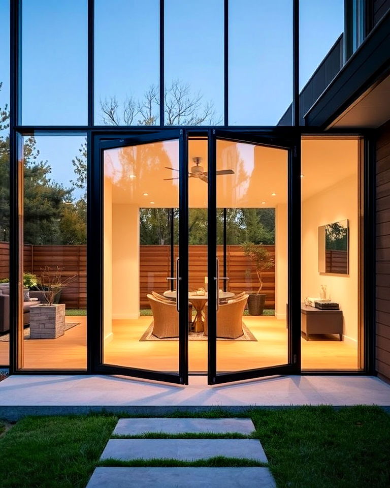 pivot glass front door - 20 Glass Front Doors Ideas