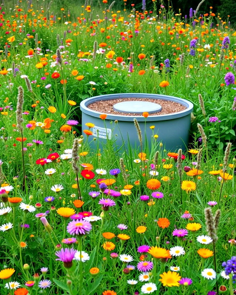 plant a wildflower meadow - 20 Septic Tank Landscaping Ideas