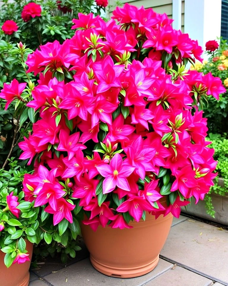 plant azaleas garden in large pots - 15 Azalea Garden Ideas
