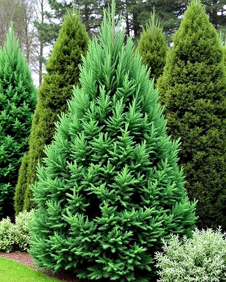 plant evergreens for year round interest - 25 Tree Landscaping Ideas