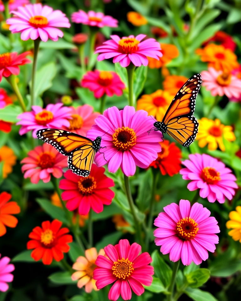 planting a dedicated zinnia butterfly garden - 20 Zinnia Garden Ideas