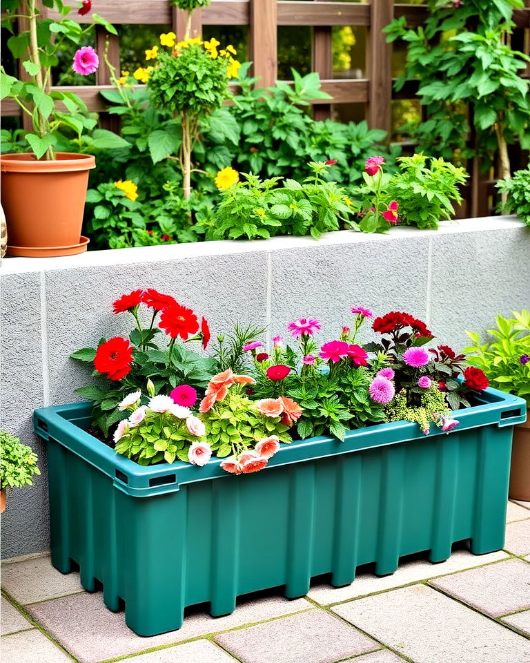 plastic planter boxes for budget friendly gardening - 25 Planter Box Ideas