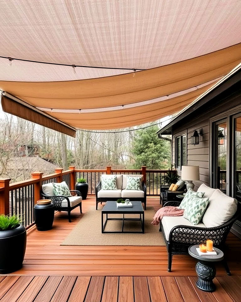 platform deck with canopy - 25 Platform Deck Ideas