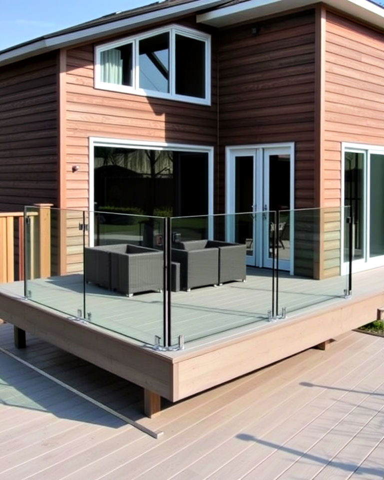 platform deck with glass railing - 25 Platform Deck Ideas