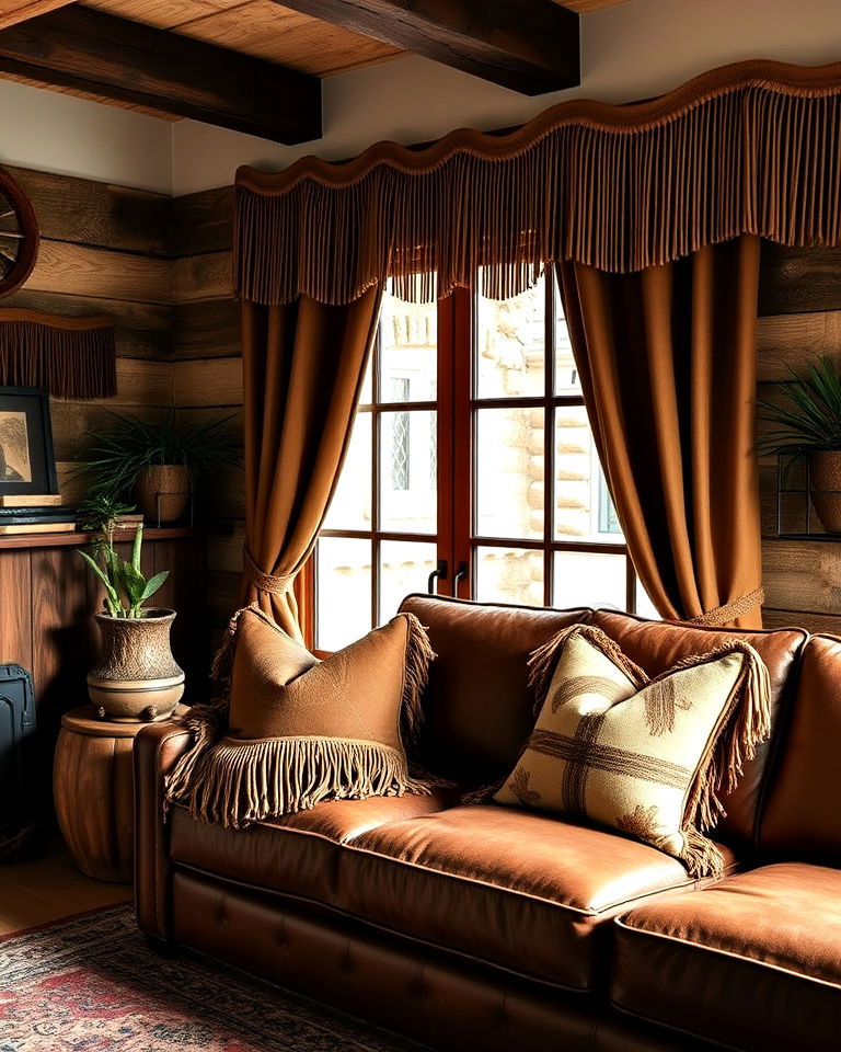 playful fringe accents western interior - 25 Western Interior Design Ideas