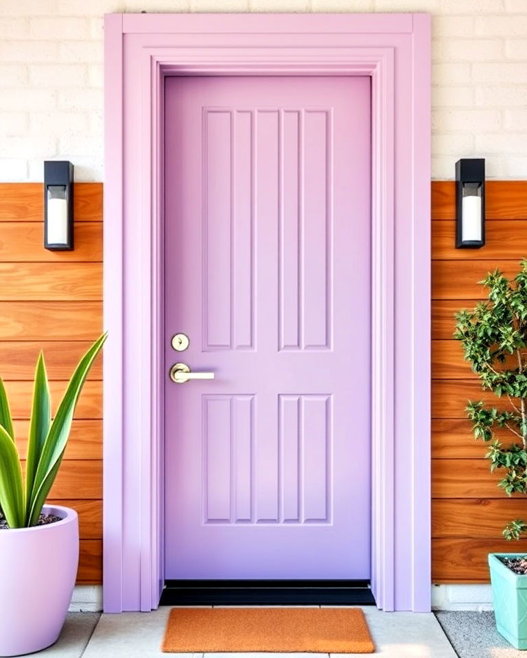 playful mid century modern front door - 15 Lavender Front Door Ideas