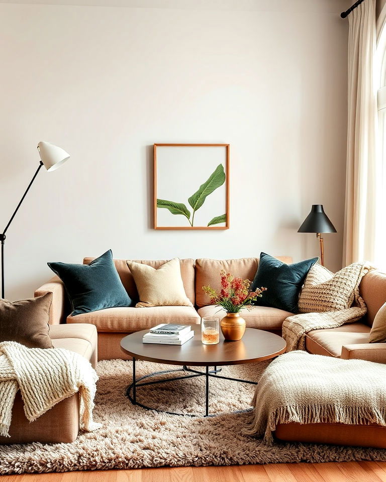 plush textures friends living room - 15 Friends Living Room Ideas