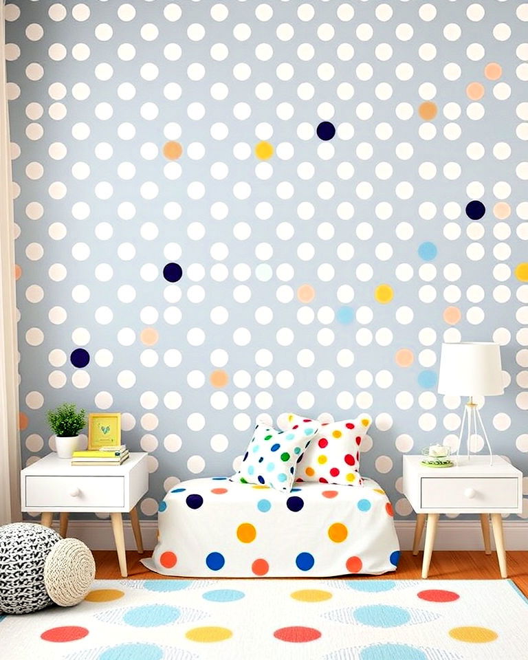polka dot accent walls for any kids room - 25 Kids Room Accent Wall