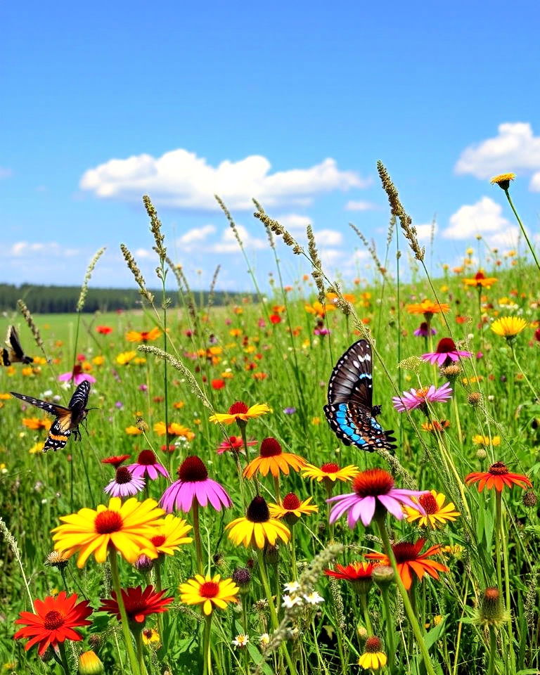 pollinator friendly meadows sun landscaping - 15 Full Sun Landscaping Ideas