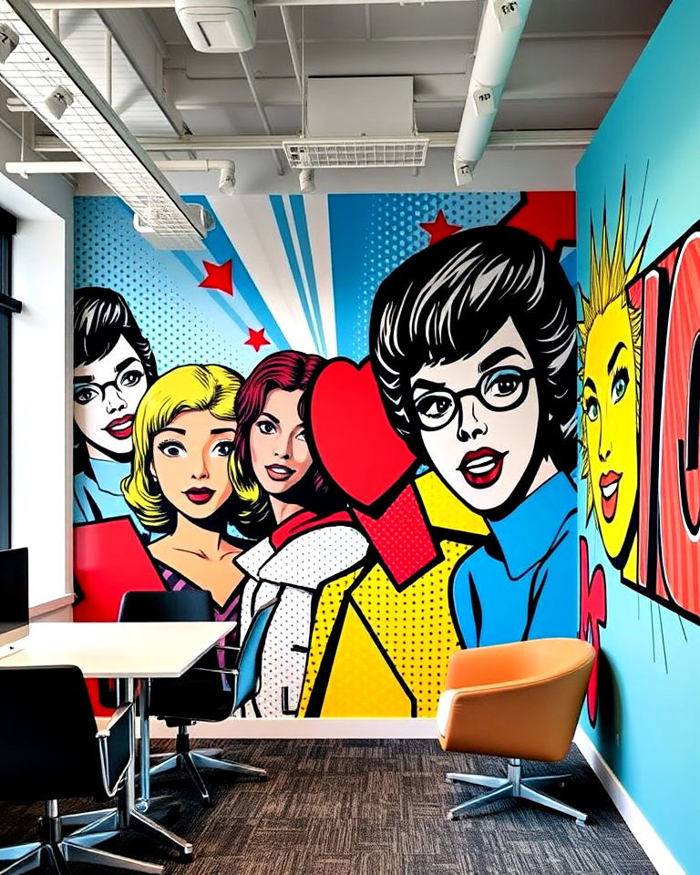 pop art wall murals - 30 Office Wall Murals