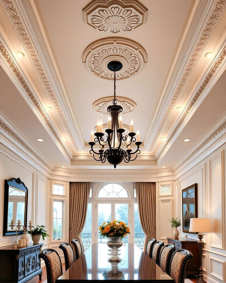 pop ceiling with decorative molding - 25 Pop Ceiling Design Ideas