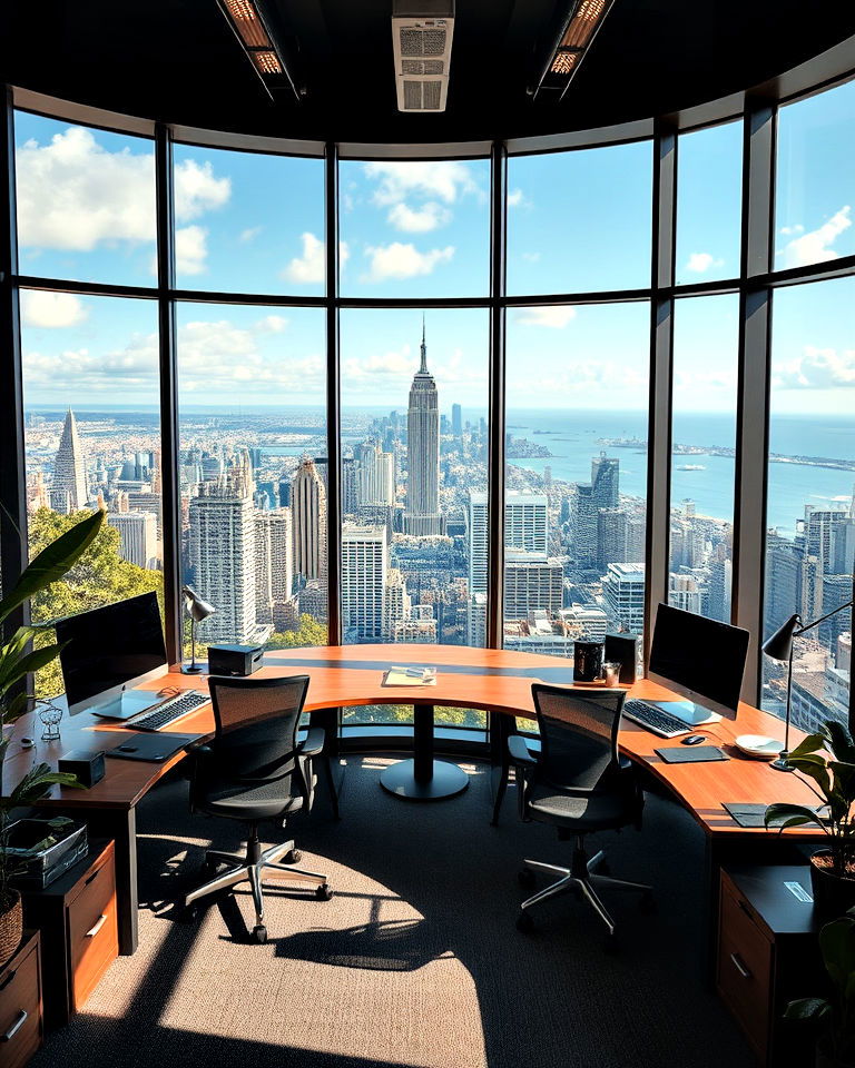 position the office to maximize an inspiring view - 25 Ceo Office Design Ideas