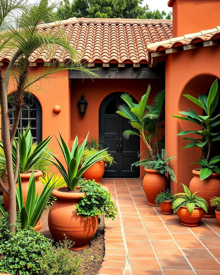 practical and timeless terracotta accents - 25 Mexican Style House Design Ideas