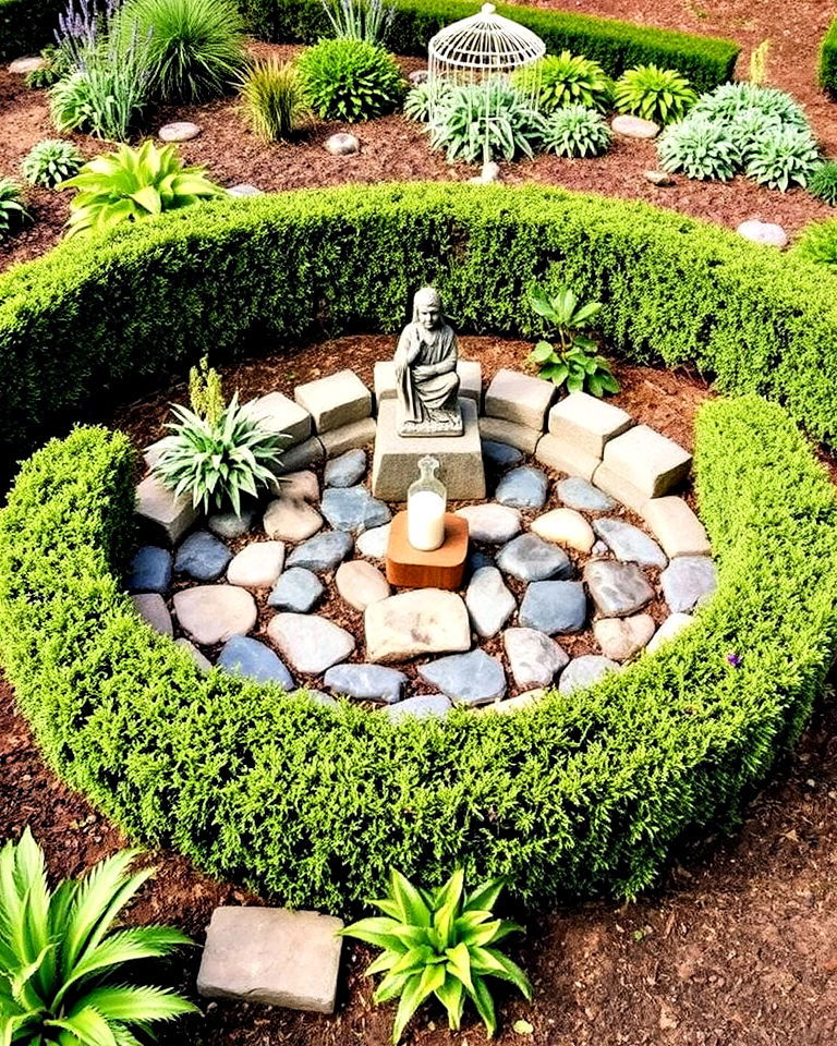 prayer or meditation garden circle - 30 Memorial Garden Ideas