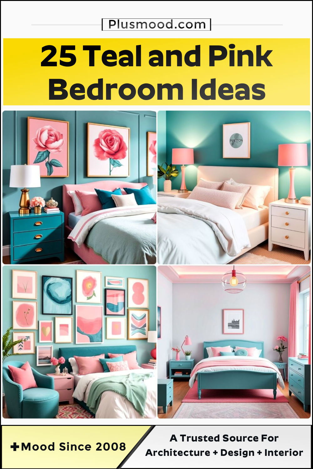 pretty teal and pink bedroom ideas