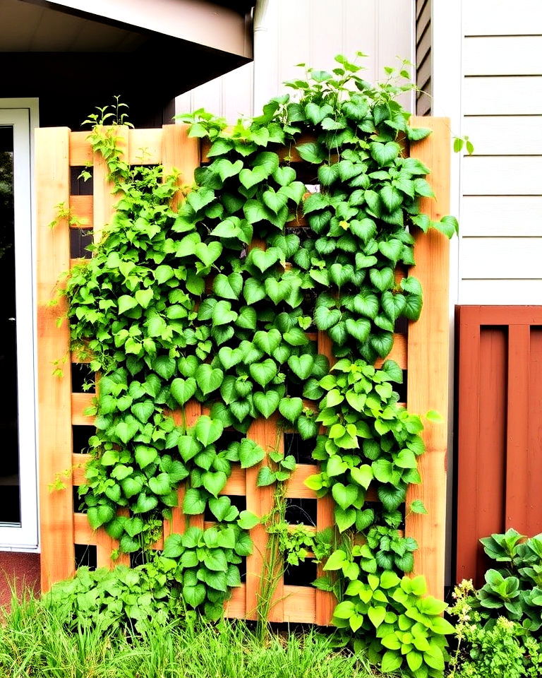 privacy screen vertical pallet garden - 20 Vertical Pallet Garden Ideas