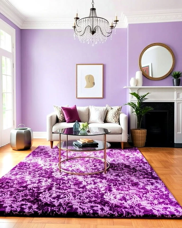 purple area rugs design - 15 Purple Interior Design Ideas