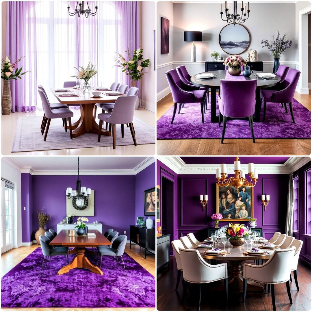 purple dining room ideas