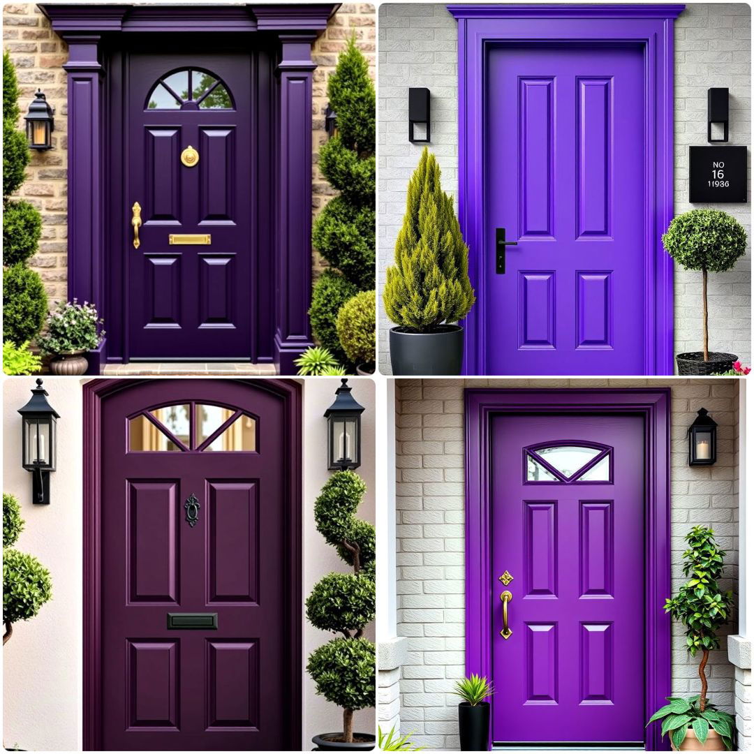 purple front door ideas