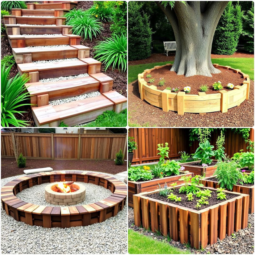 railroad ties landscaping ideas