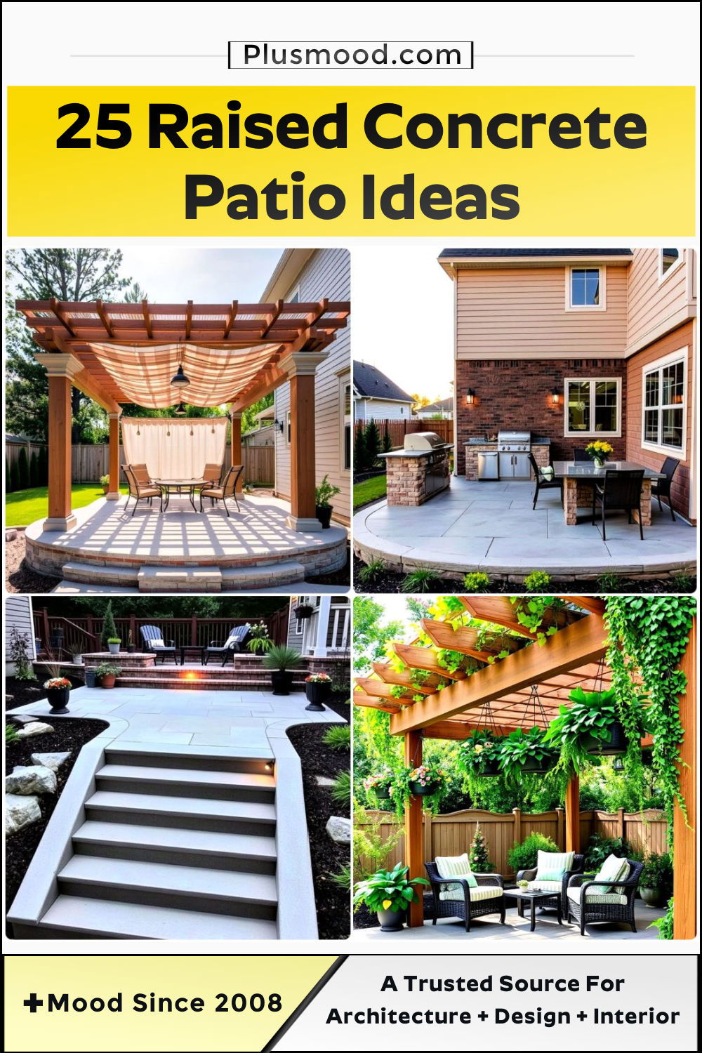 raised concrete patio ideas