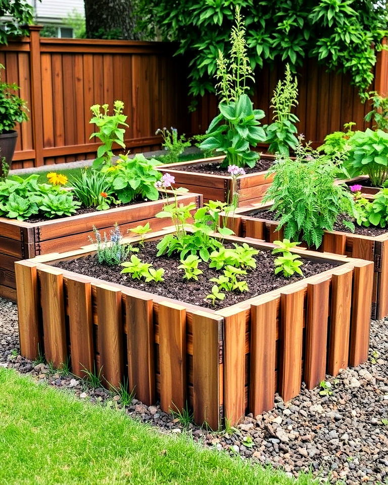 raised garden beds from railroad ties - 15 Railroad Ties Landscaping Ideas