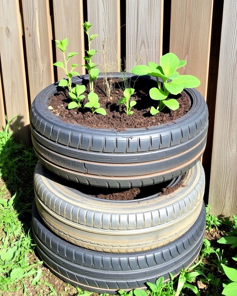 raised vegetable tire garden - 25 Tire Garden Ideas