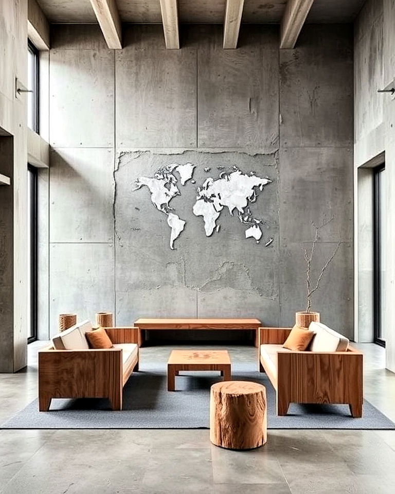 raw wooden accents for brutalism interior - 15 Brutalism Interior Design Ideas