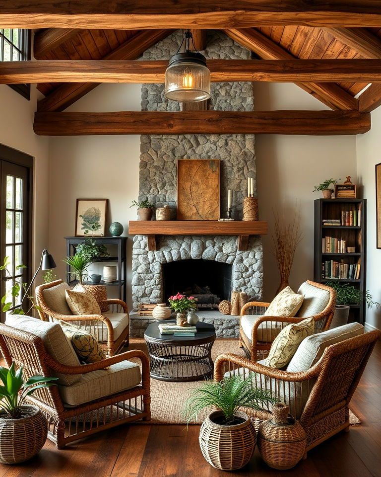 reading room with natural elements - 25 Reading Room Ideas