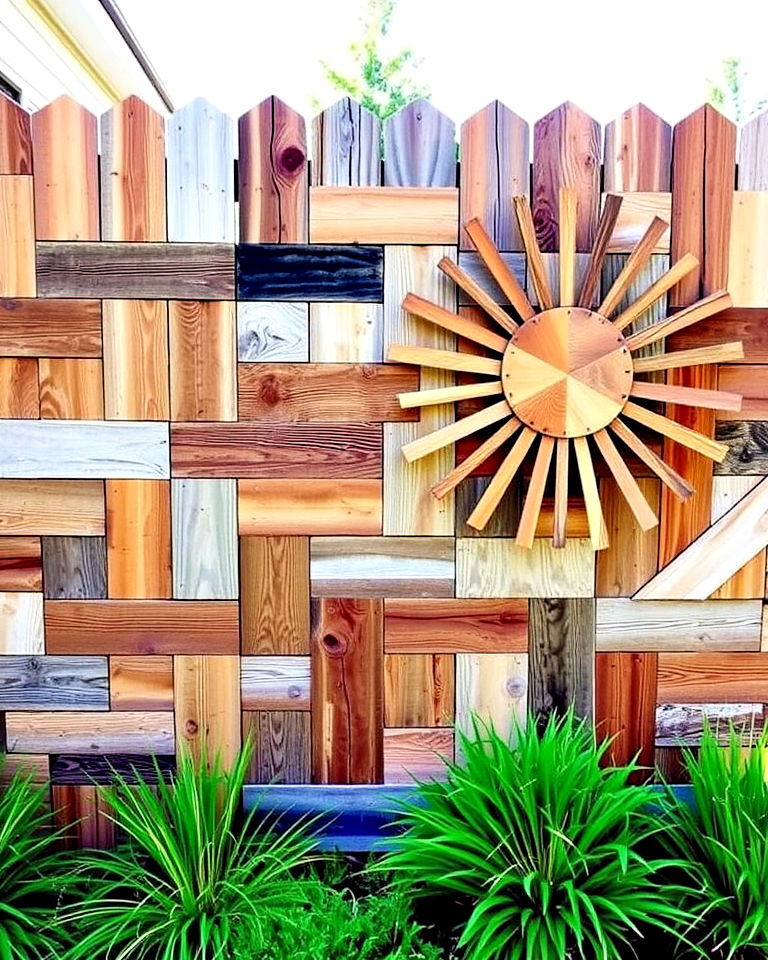 reclaimed wood art - 20 Fence Art Ideas