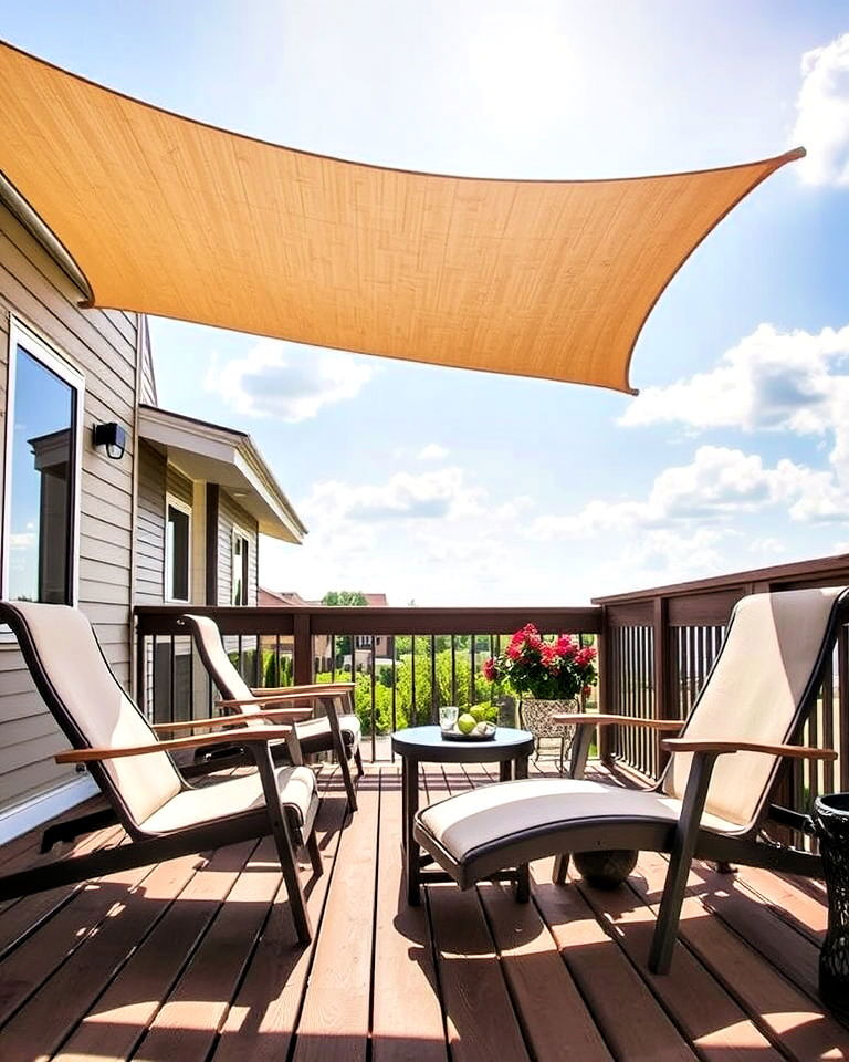reclining chairs with side tables - 20 Deck Seating Ideas