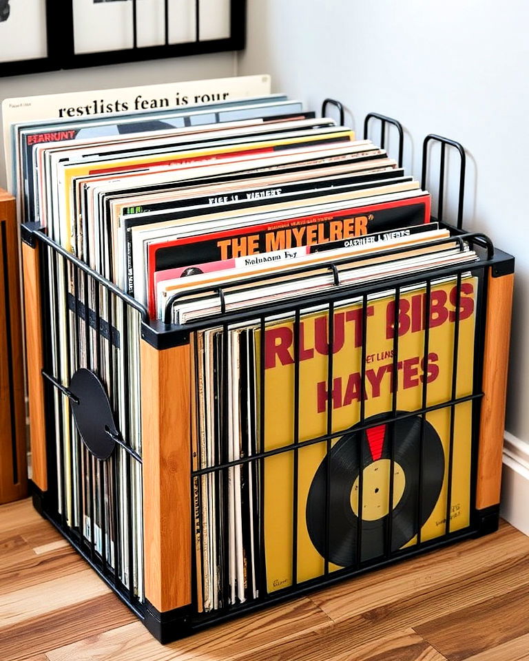record dividers for keeping vinyl collections - 25 Vinyl Record Storage Ideas