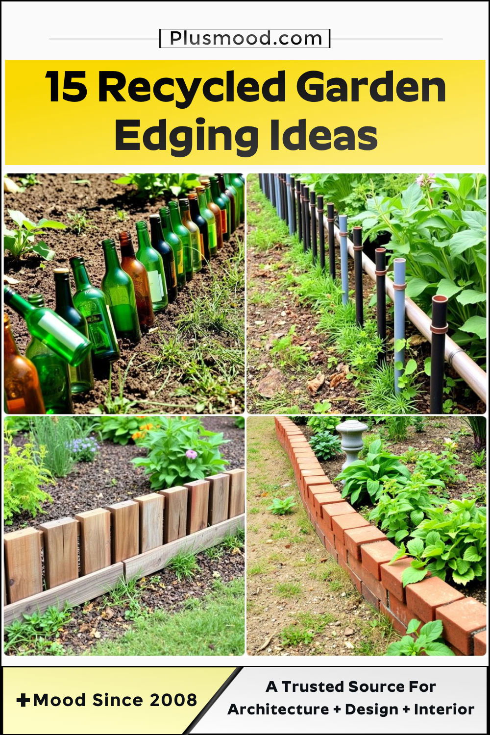 recycled garden edging ideas