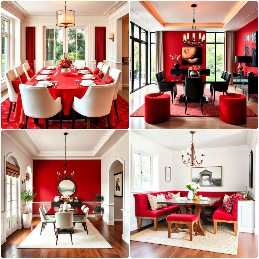 red dining room ideas