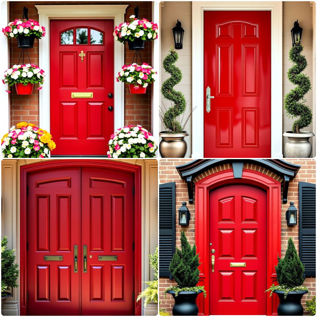 red front door ideas