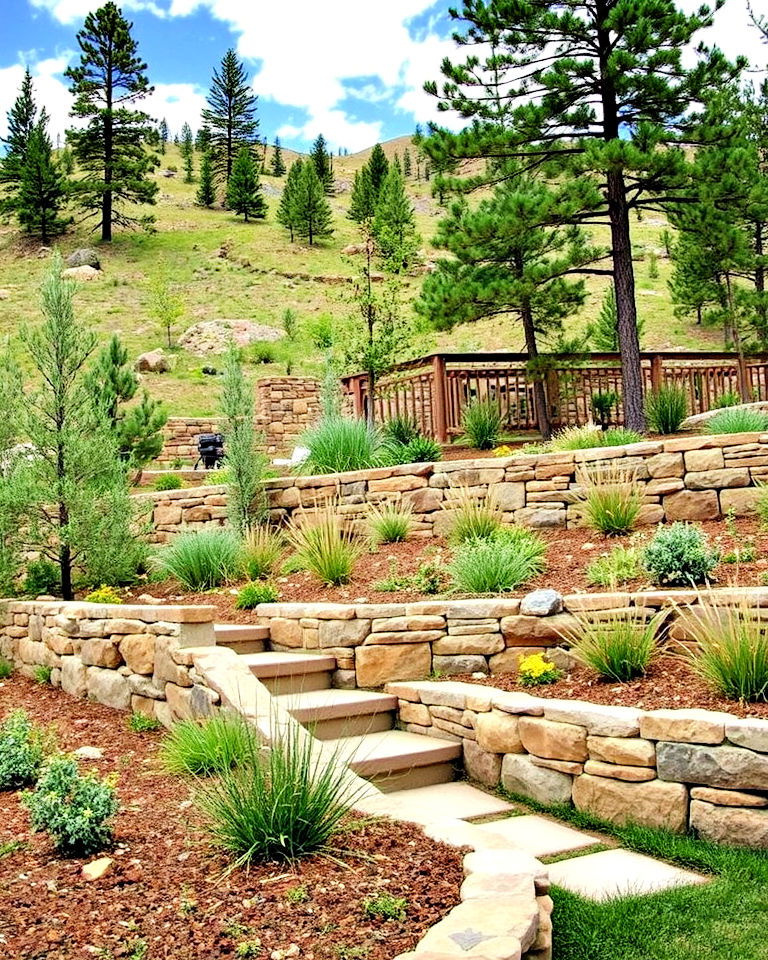 retaining walls with natural stone - 25 Colorado Landscaping Ideas