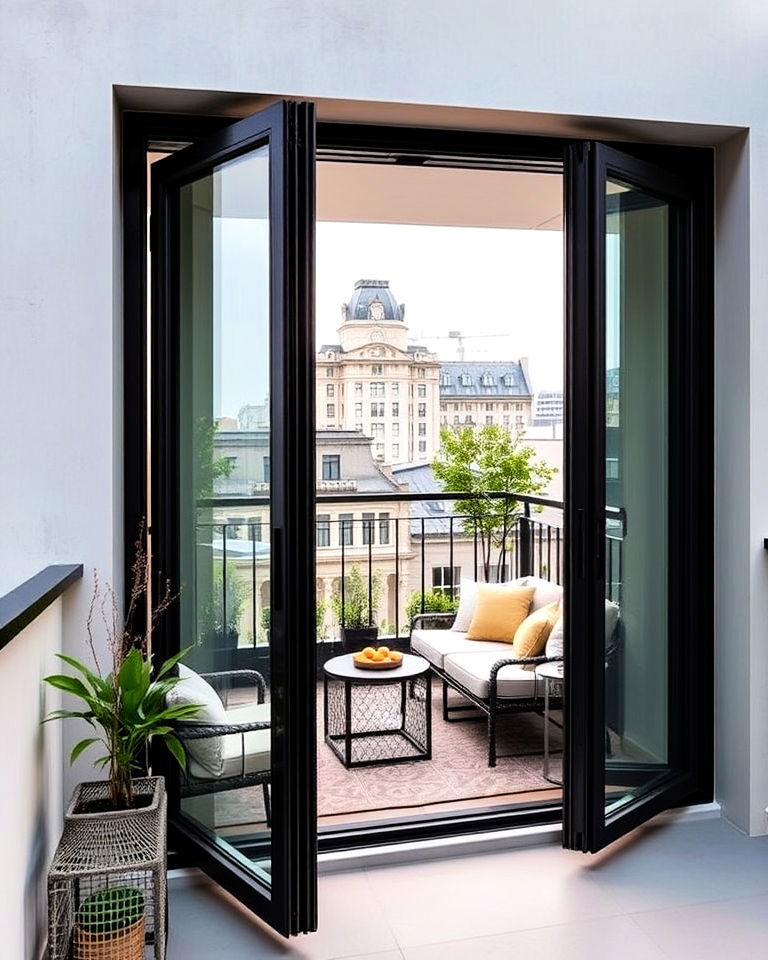 retractable glass panels for balcony spaces - 20 Glass Balcony Design Ideas