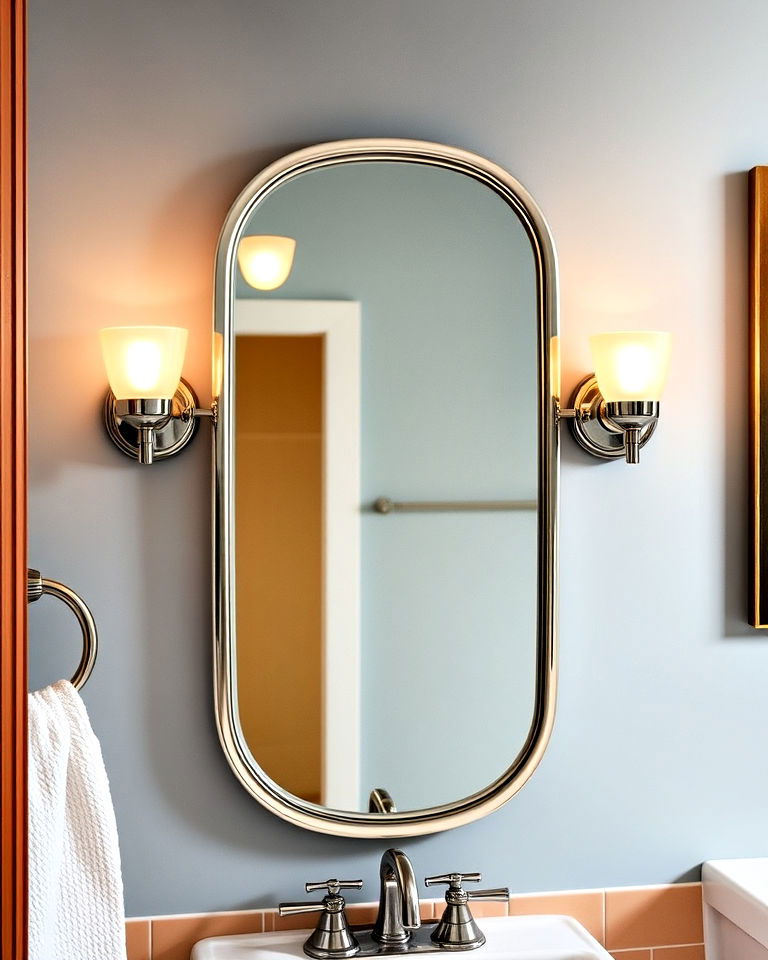 retro wall mounted lighting for bathroom - 25 1950s Bathroom Ideas